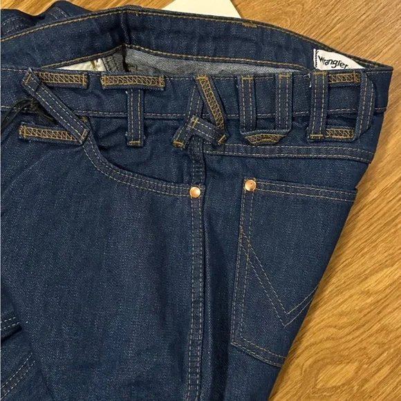 STAUD + WRANGLER THE STRAIGHT CUT JEAN DARK RINSE - Picture 5 of 8